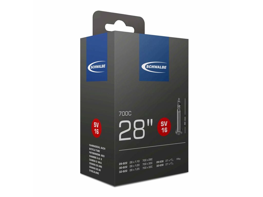 Schwalbe Sisärengas SV16 Presta 60mm – 20 % kierrätettyä butyylikumia, 28-32/622-630