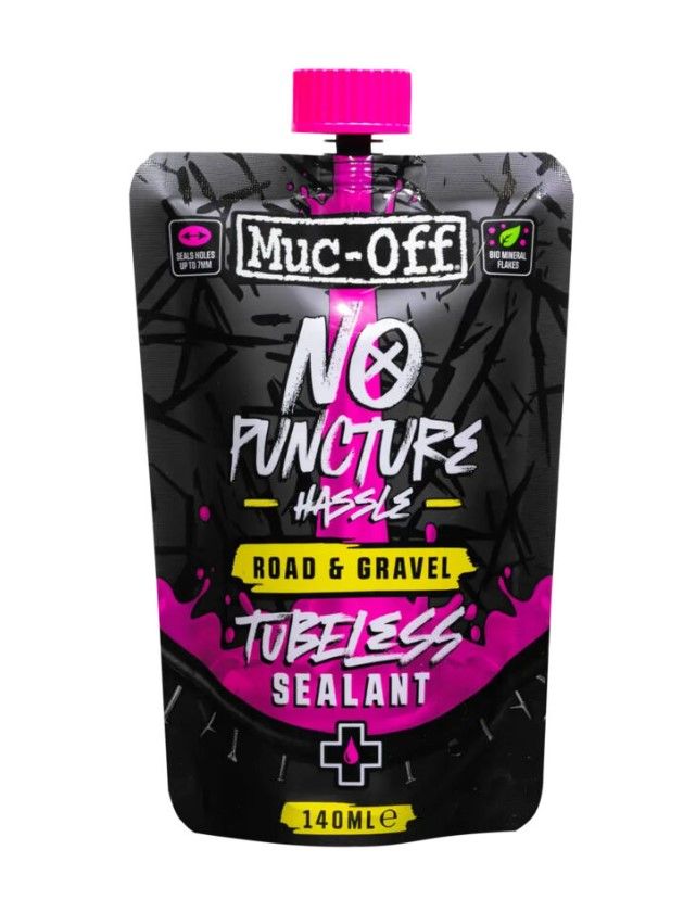Muc-Off Road and Gravel Tubeless Sealant 140 ml – tiivistää reiät 7 mm asti, myrkytön