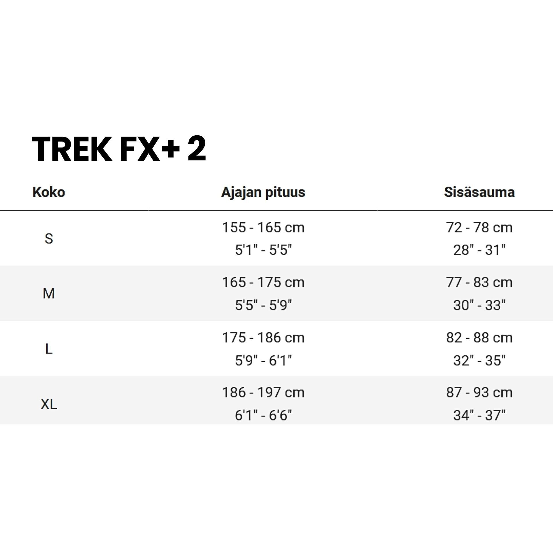 Trek FX+ 2 – sähköhybridipyörä, 40 Nm, 250 Wh