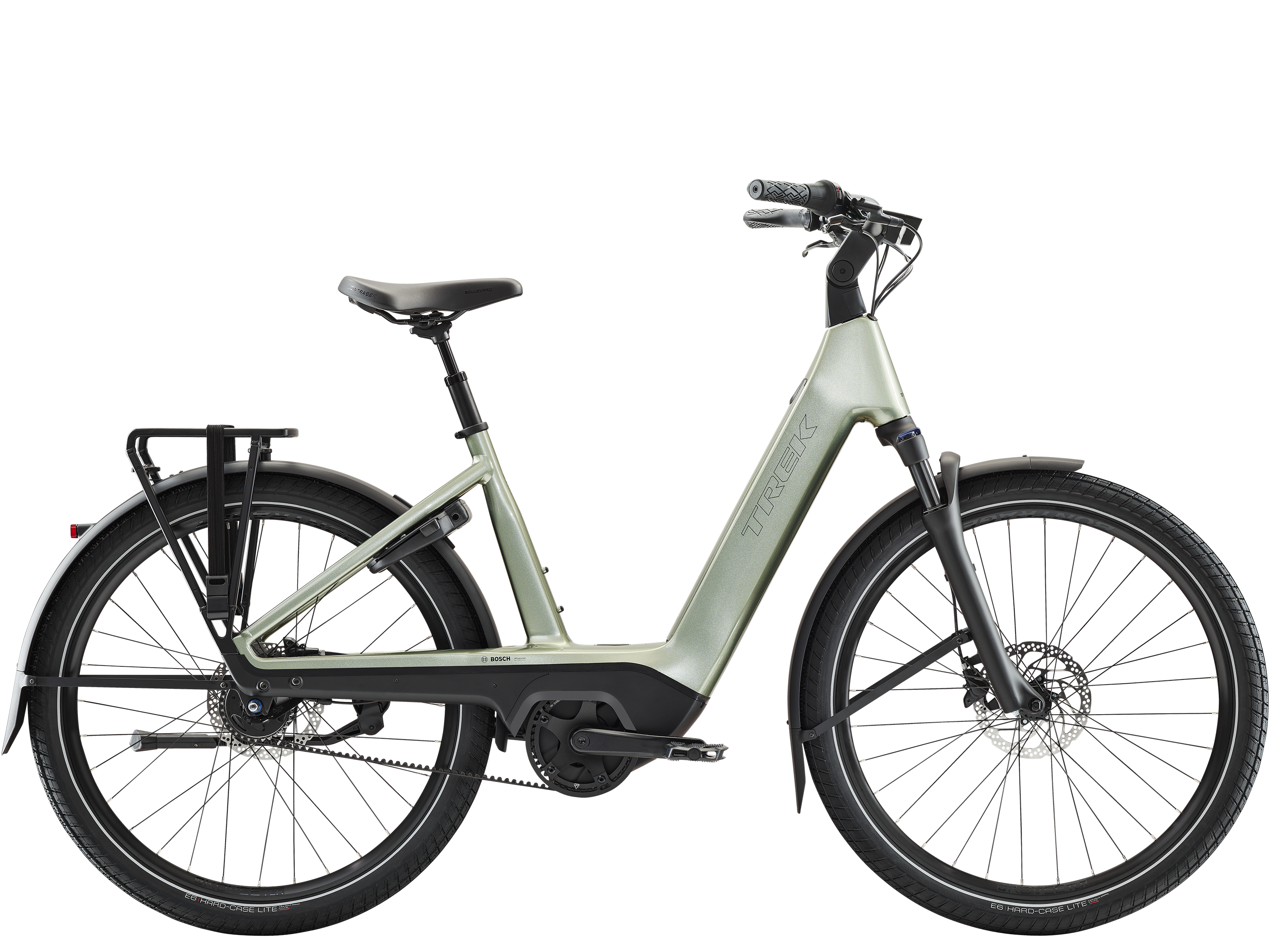 Trek Charter+ 4 Nexus 5 Belt 540Wh Lowstep – sähkökaupunkipyörä, 75 Nm, 540 Wh