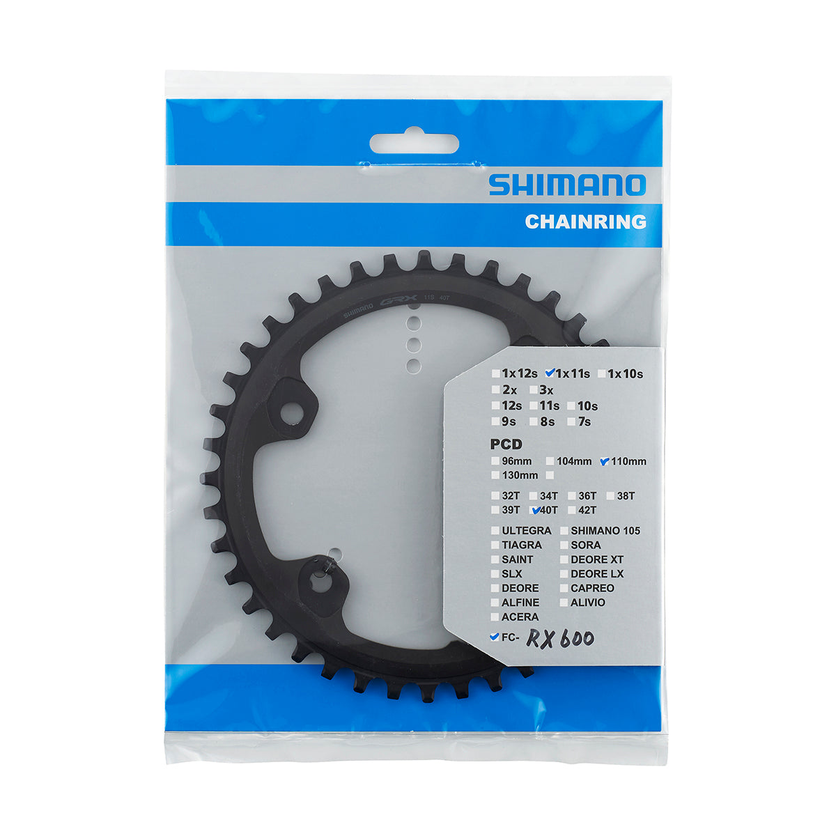 Shimano Eturatas 40T Fc-Rx600-1 GRX – 1x11-vaihteinen alumiininen ketjurengas