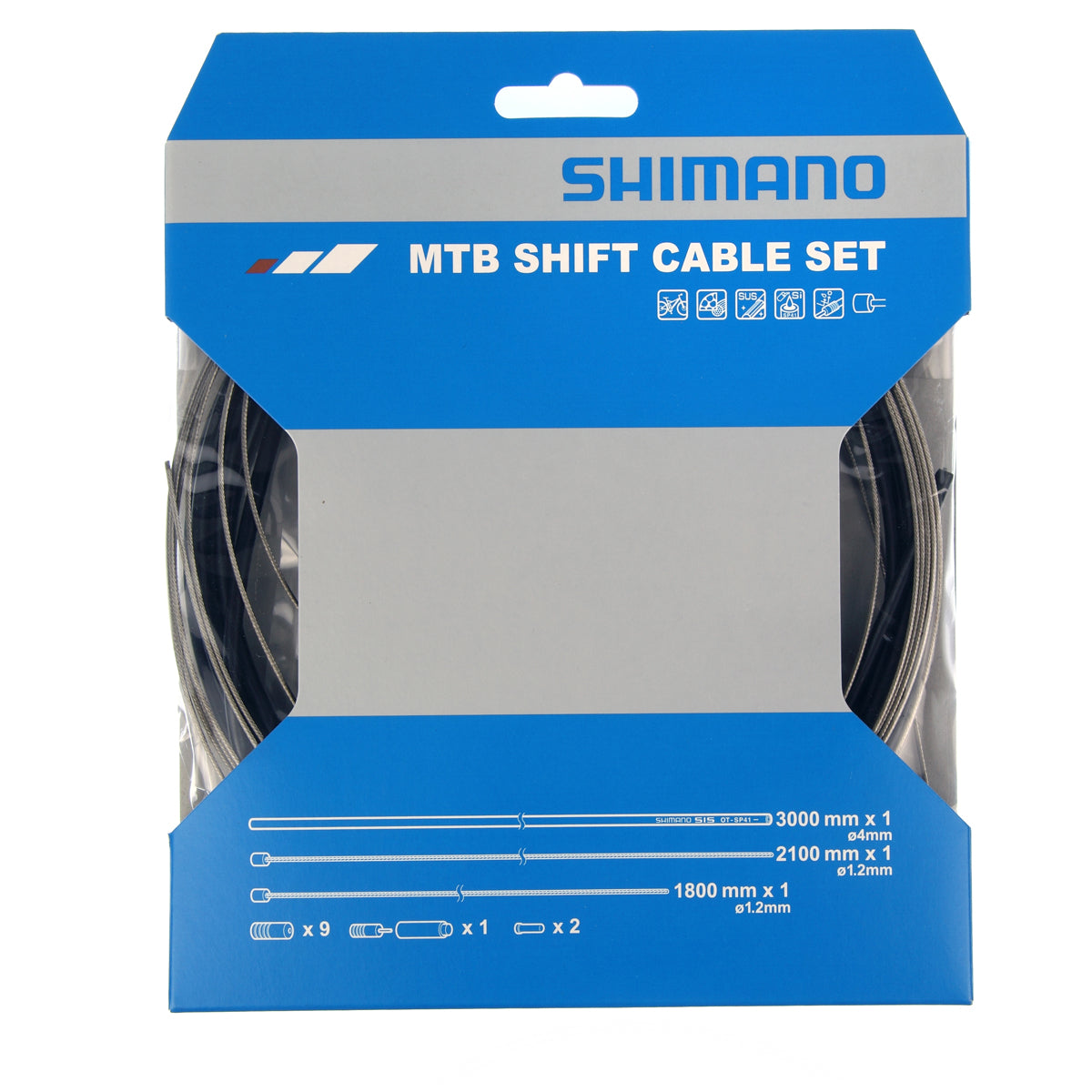 Shimano Vaihdevaijerisetti MTb Rosteri – SP41, 2100 mm, ruostumaton teräs
