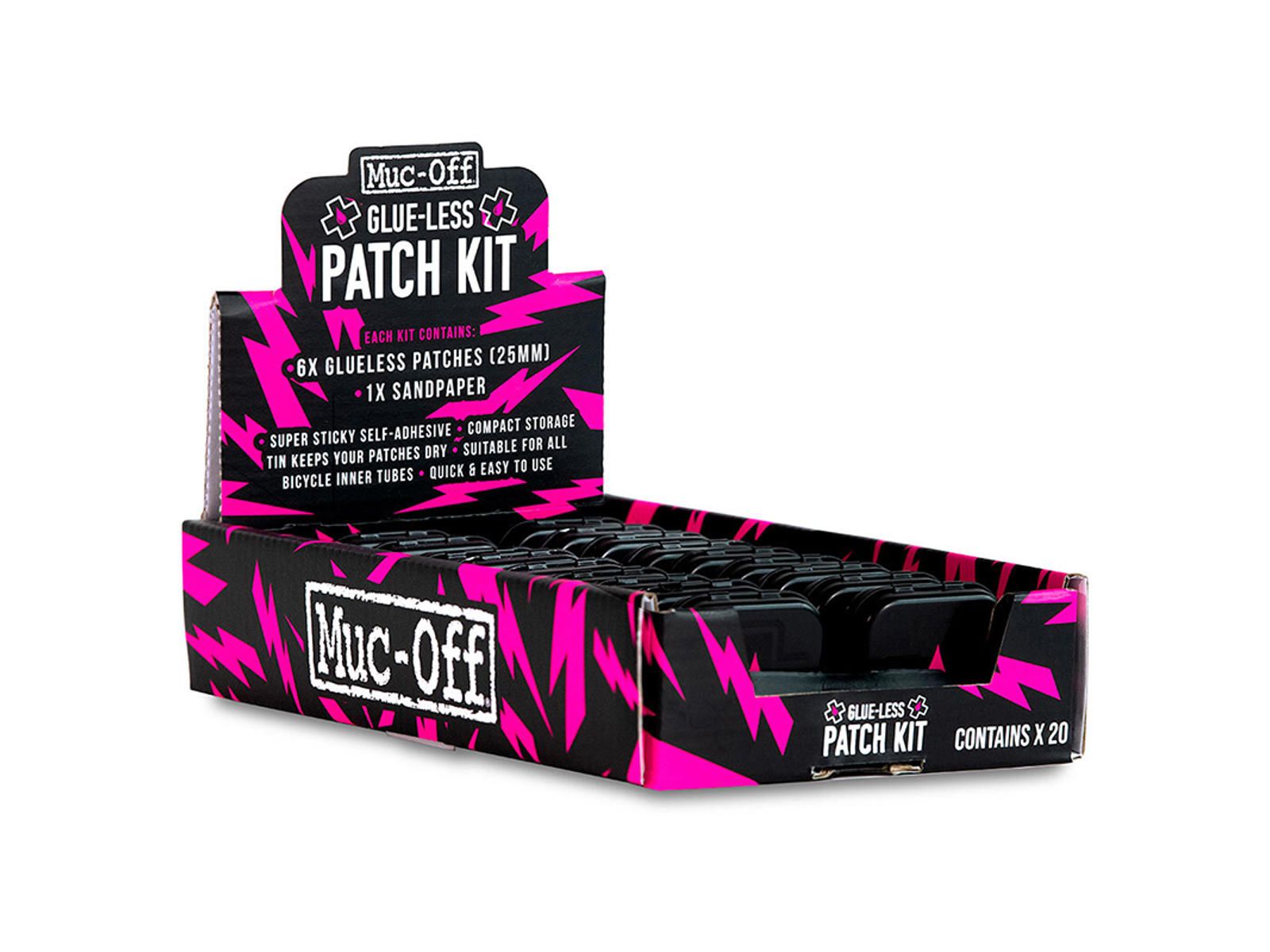 Muc-Off Liimaton Paikkasetti 6kpl – 6 paikkalappua pyöränrenkaiden korjaukseen