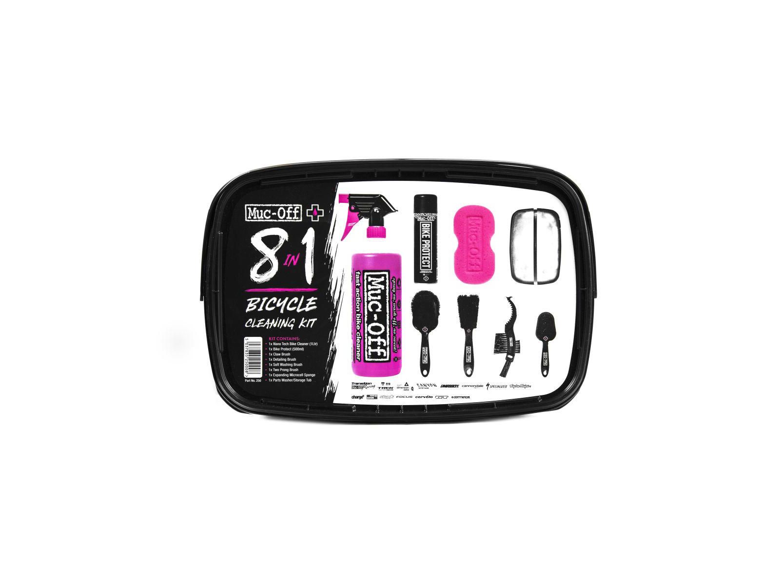 Muc-Off 8-in-1 Bike Cleaning Kit – Nano Tech puhdistaja ja Bike Protect -suihke