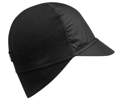 Rapha Peaked Merino Hat OS, Black/Dark Grey